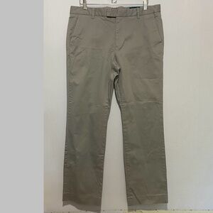 Fairlane Men’s Straight Fit Gray Chino Pants 36x32 Cotton Stretch Casual Work